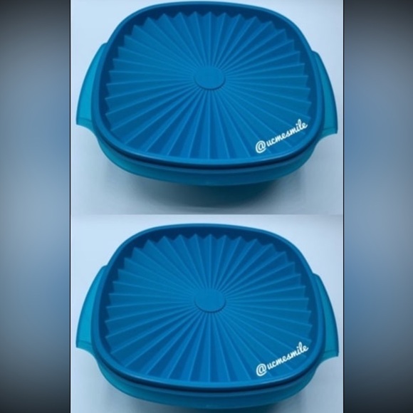 Tupperware Blue Medium Servalier Bowl Container Set - Picture 1 of 6